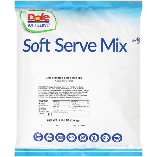 Dole Lime Soft Serve Mix, 2 Kg -- 4 Per Case