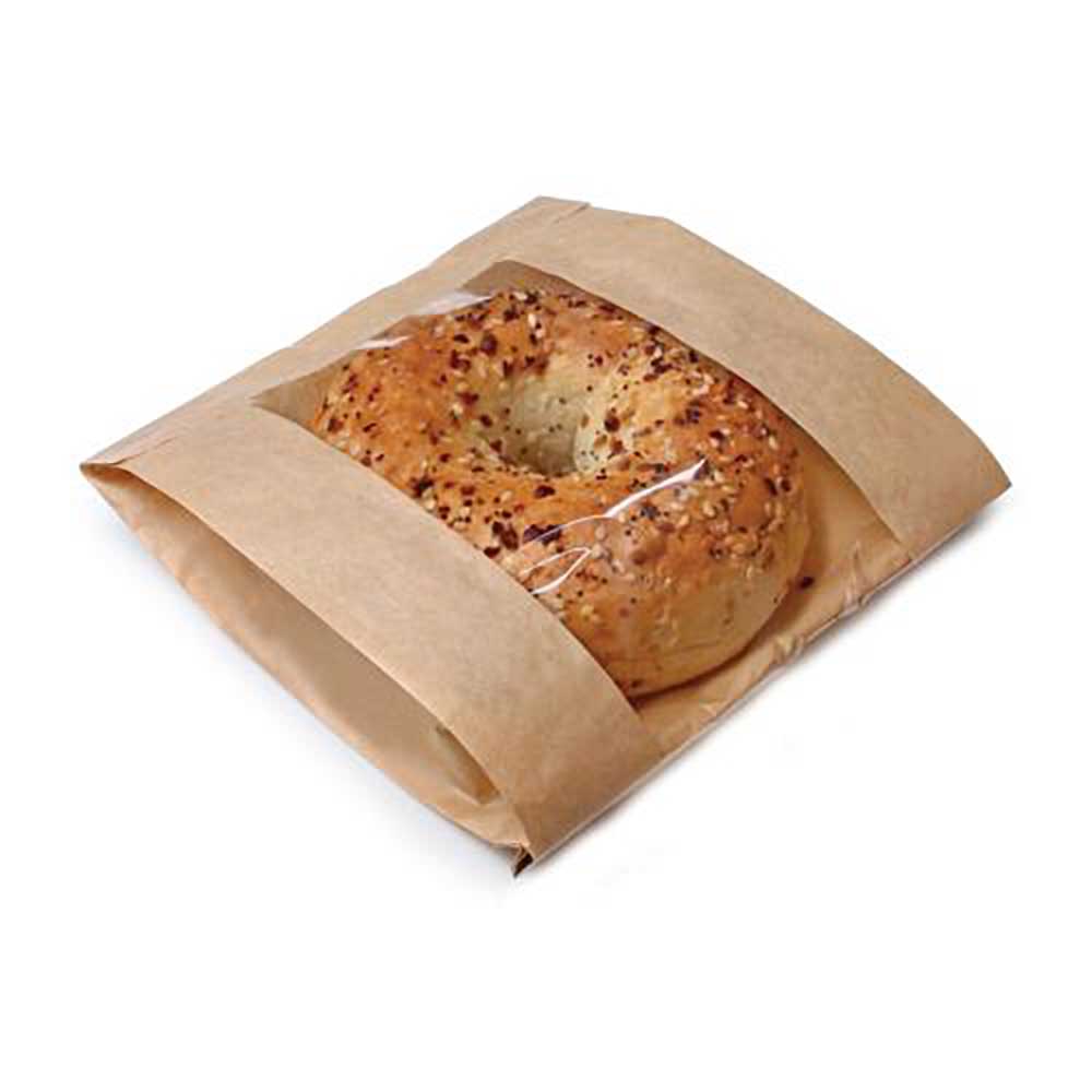 Ecocraft Grease Resistant Single Serve Window Bag, 6.5 In X 2 In X 8.5 In -- 500 Per Case
