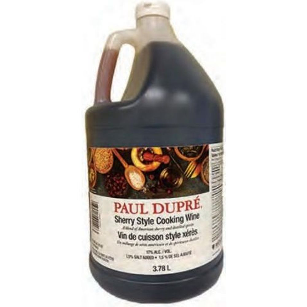 Paul Dupre 17 Percent Sherry Style Cooking Wine, 3.78 L -- 4 Per Case