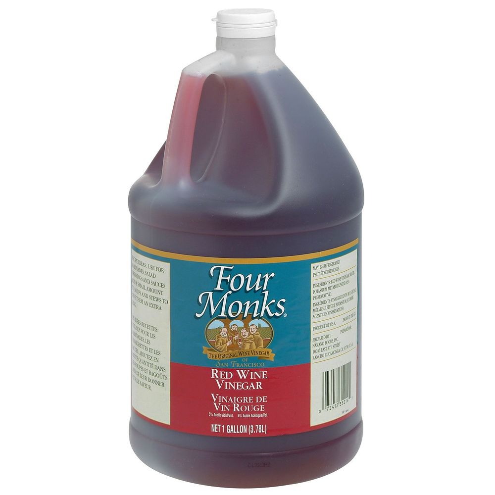 Four Monks Red Wine Vinegar, 3.78 L -- 4 Per Case