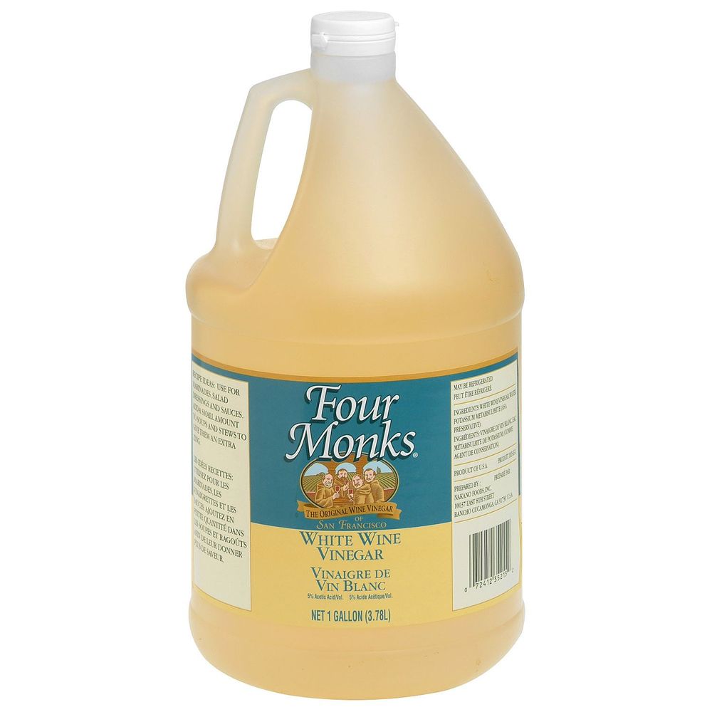 Four Monks White Wine Vinegar, 3.78 L -- 4 Per Case