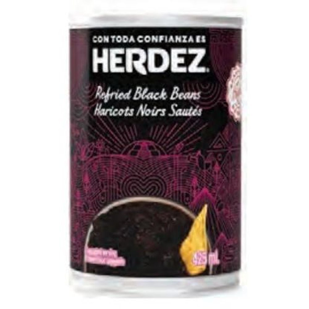 Herdez Refried Black Beans, 425 Ml -- 12 Per Case