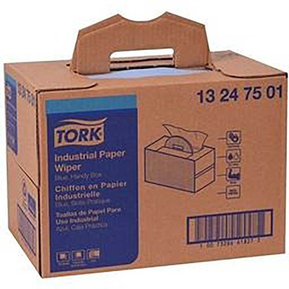 Tork Blue W7 4-ply Industrial Paper Wiper - Handy Box, 12.8 X 16.5 In -- 180 Per Case