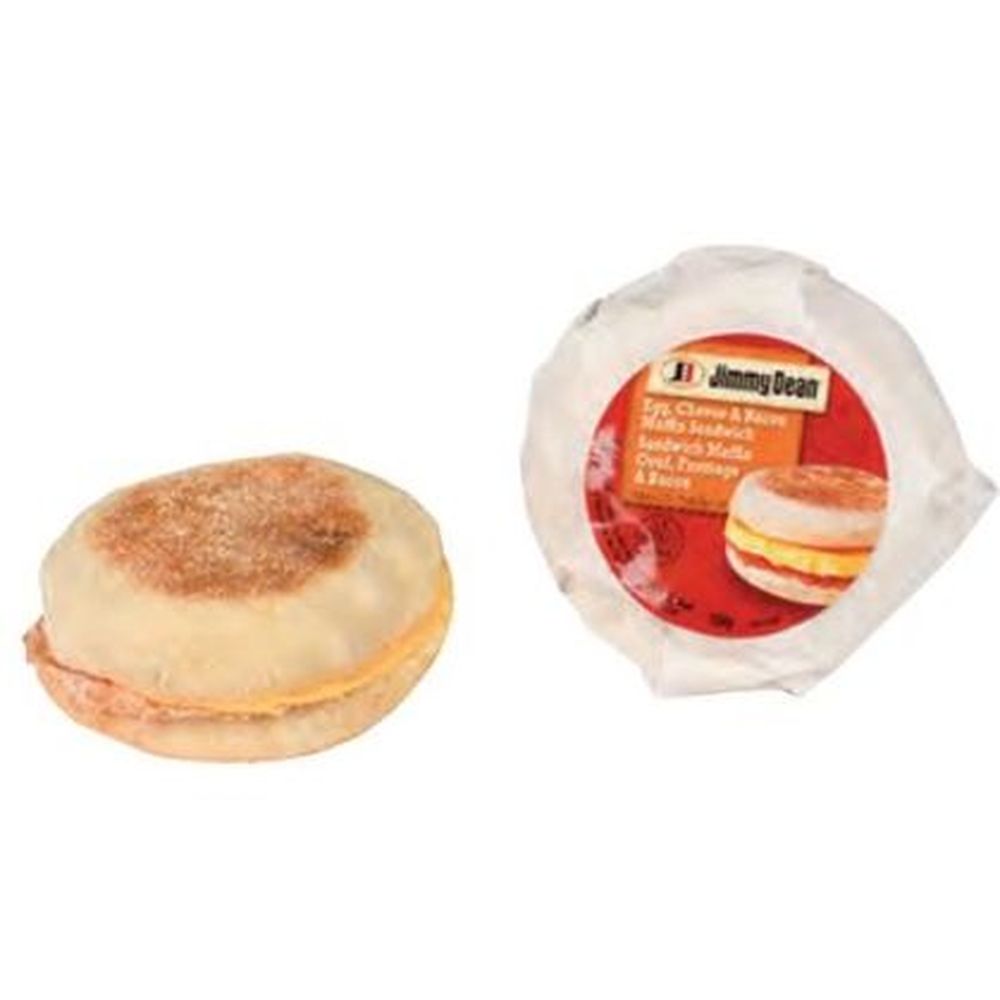 Jimmy Dean Bacon, Egg And Cheese Muffin Sandwich, 3.7 Oz -- 12 Per Case