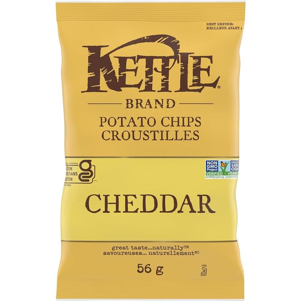 Kettle Cheddar Potato Chips, 56 G -- 24 Per Case