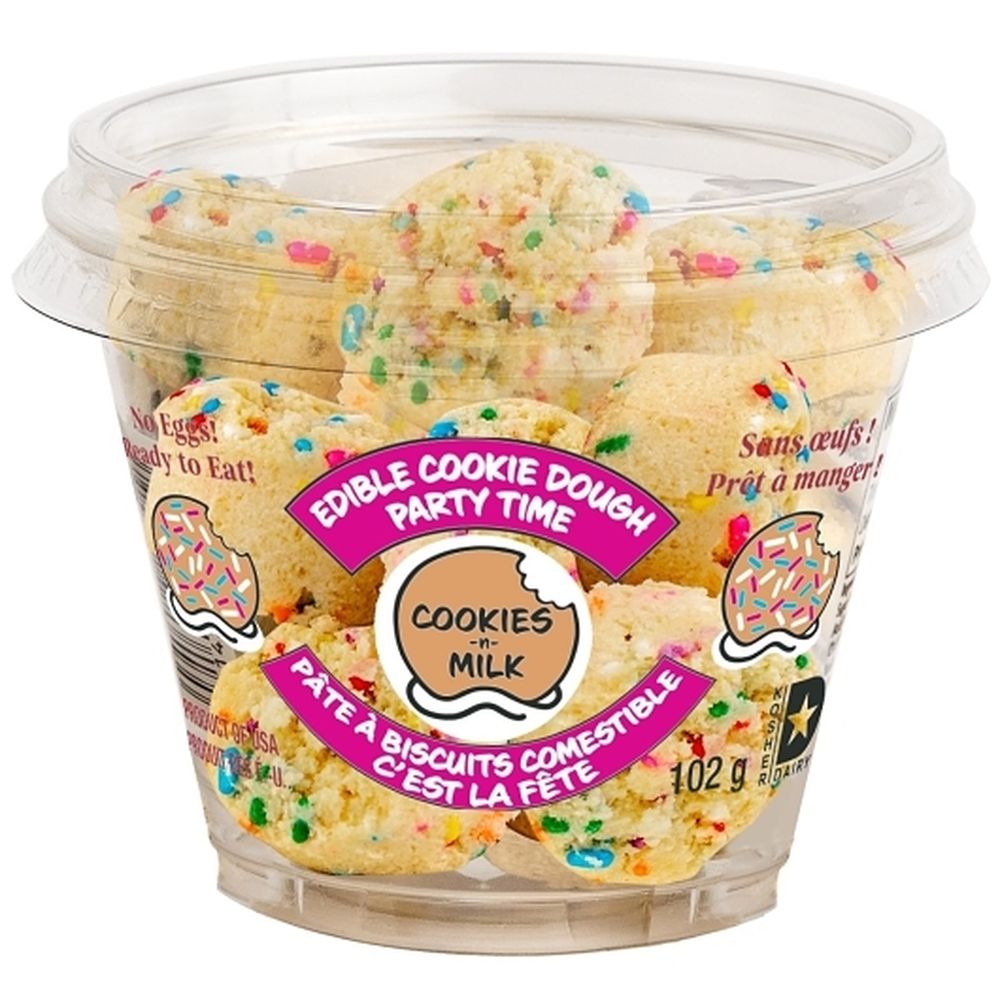 Cookies N Milk Party Time Edible Cookie Dough, 102 G -- 12 Per Case
