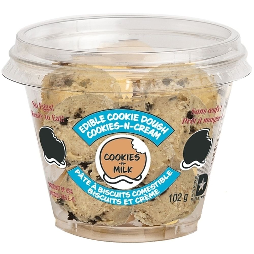 Cookies N Milk Cookies 'n Cream Edible Cookie Dough, 102 G -- 12 Per Case
