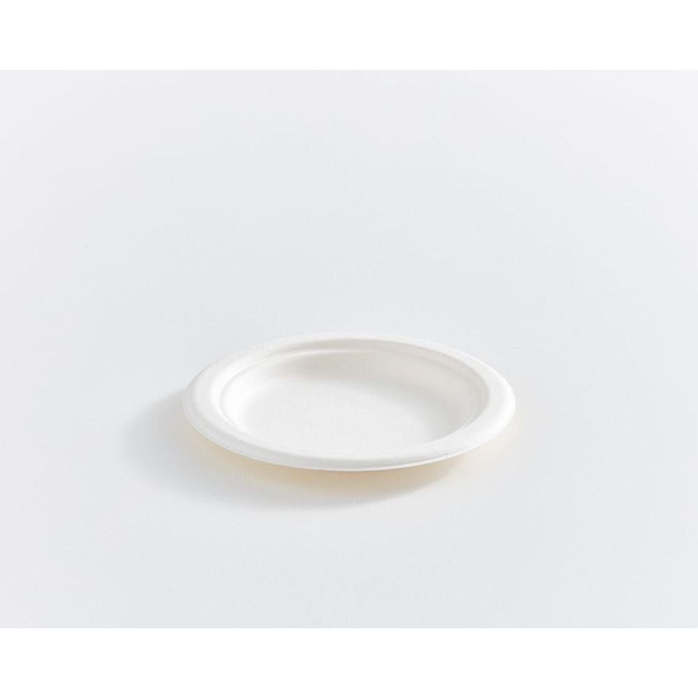 Eco Guardian Compostable Bagasse Round Fibre Plate, 6 In -- 1000 Per Case