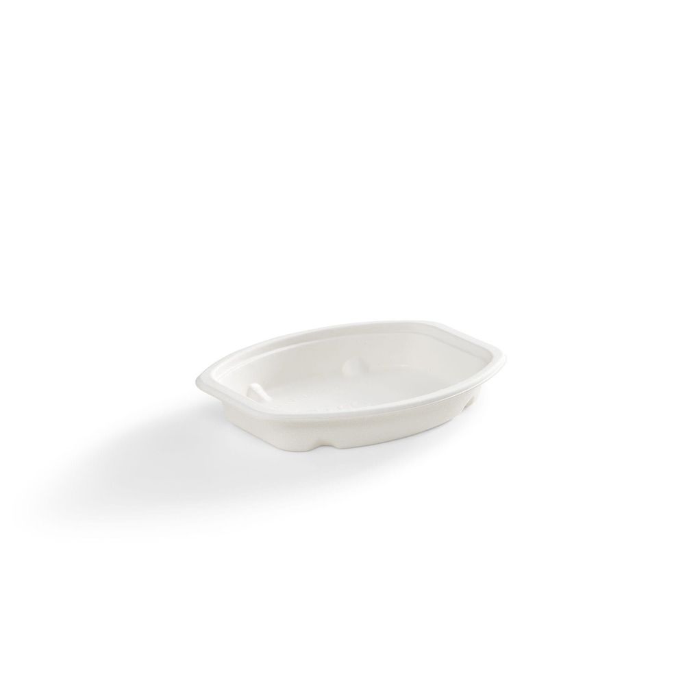 Eco Guardian Compostable Bagasse Oval Fibre Tray, 12 Oz Capacity -- 300 Per Case