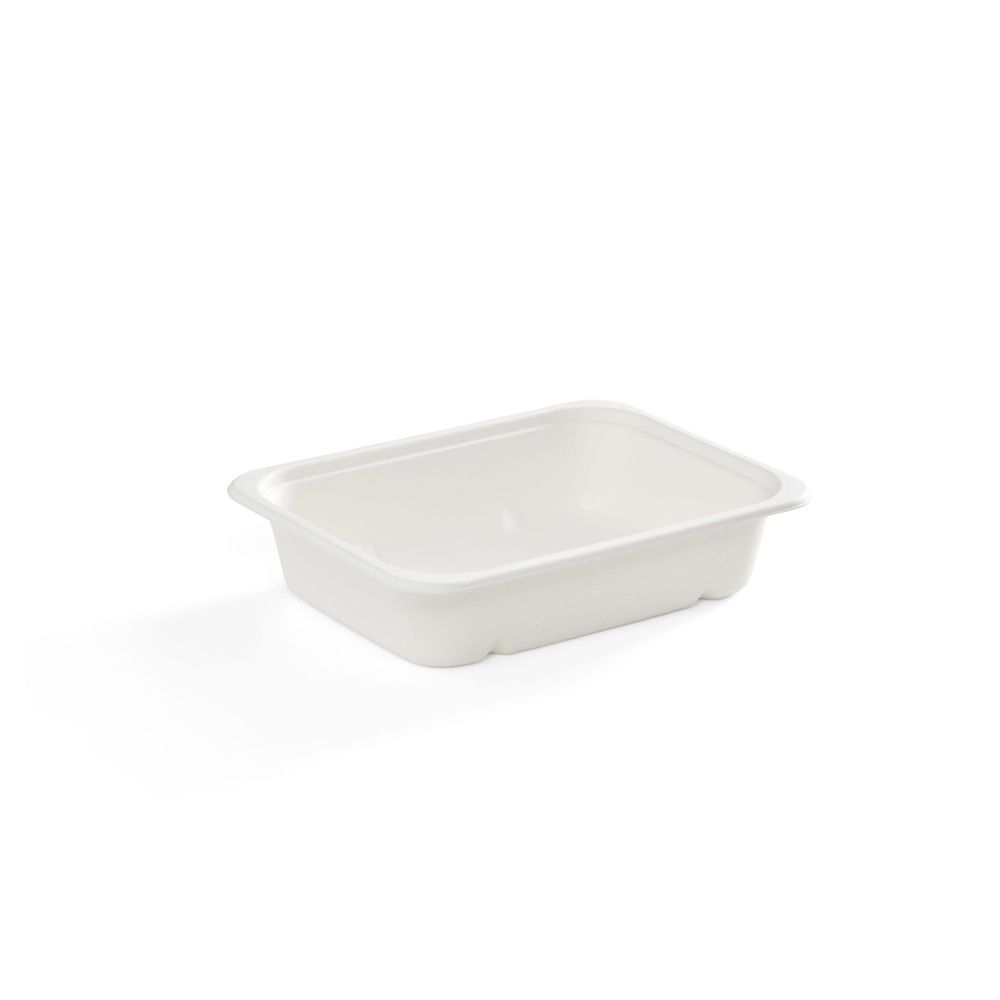 Eco Guardian Compostable Bagasse Rectangular Fibre Tray, 32 Oz Capacity -- 300 Per Case