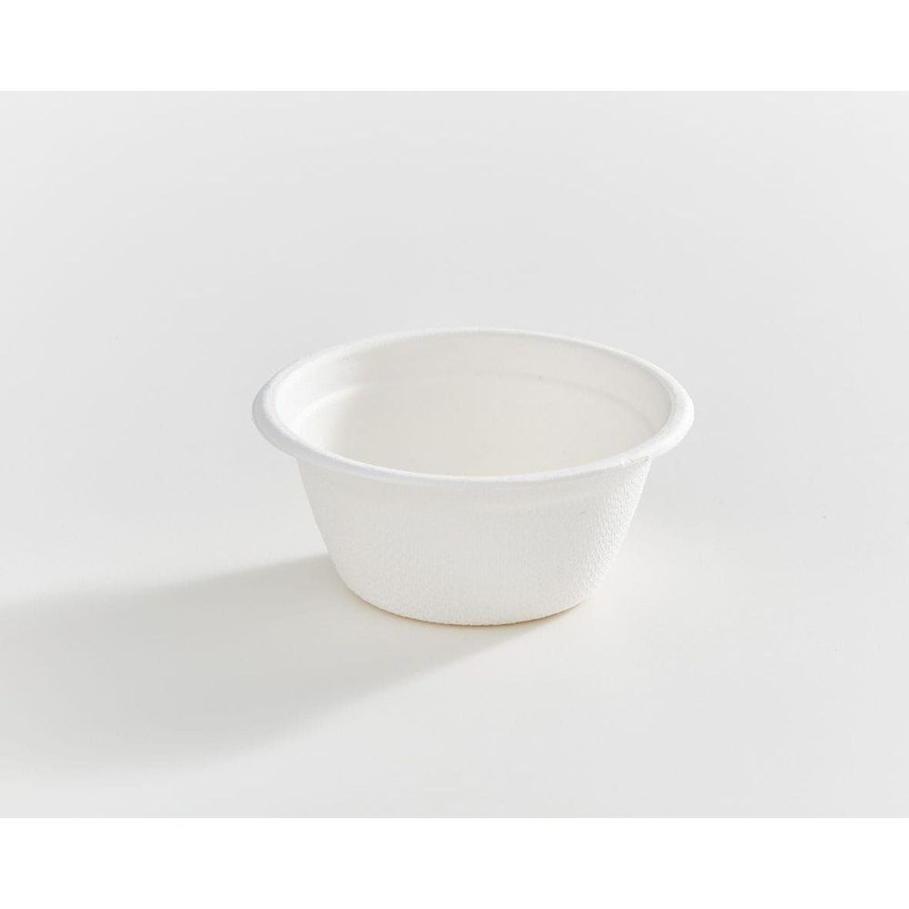Eco Guardian Compostable Bagasse Round Fibre Portion Cup, 2 Oz Capacity -- 2000 Per Case
