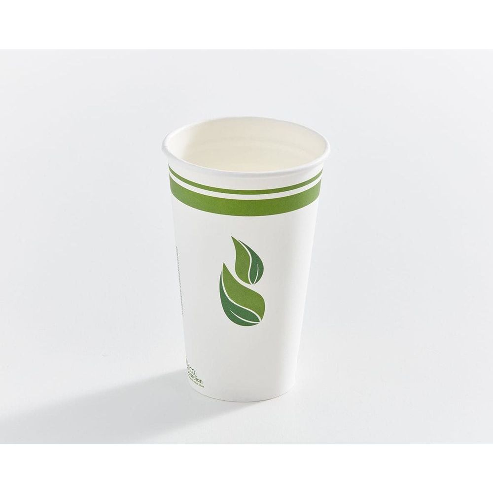 Eco Guardian Compostable Pla-lined Single Wall Paper Cup, 16 Oz Capacity -- 1000 Per Case