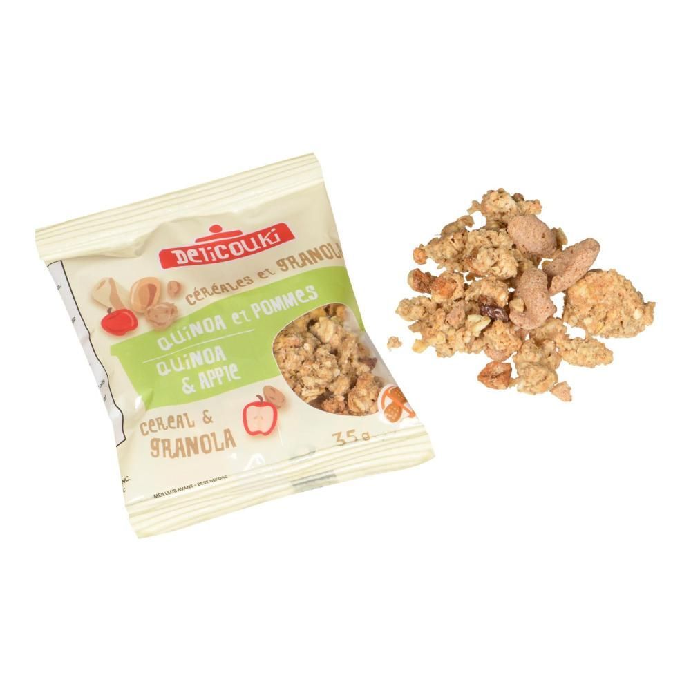 Delicouki Quinoa Cereal And Apple Granola, 35 G -- 48 Per Case