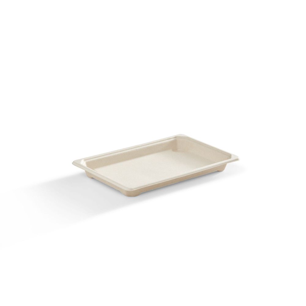 Eco Guardian Compostable Bagasse Medium Rectangular Fibre Sushi Tray, 8.5 X 5.3 In -- 800 Per Case