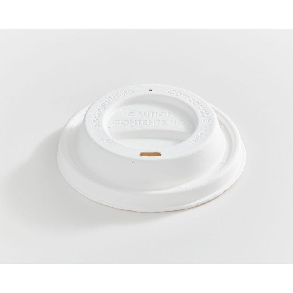 Eco Guardian Compostable Fibre Dome Sip Top Lid For 10-20 Oz Paper Cup -- 1000 Per Case