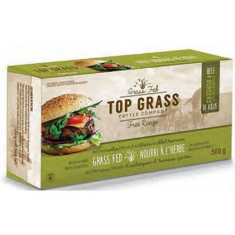 Top Grass Hamburgers De Bœuf, 568 G – 12 Par Caisse