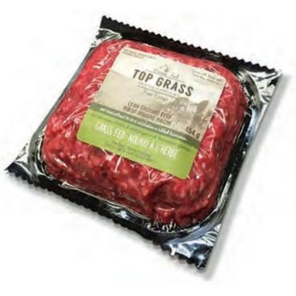Top Grass Bœuf Haché Maigre, 375 G – 18 Sachets Par Caisse