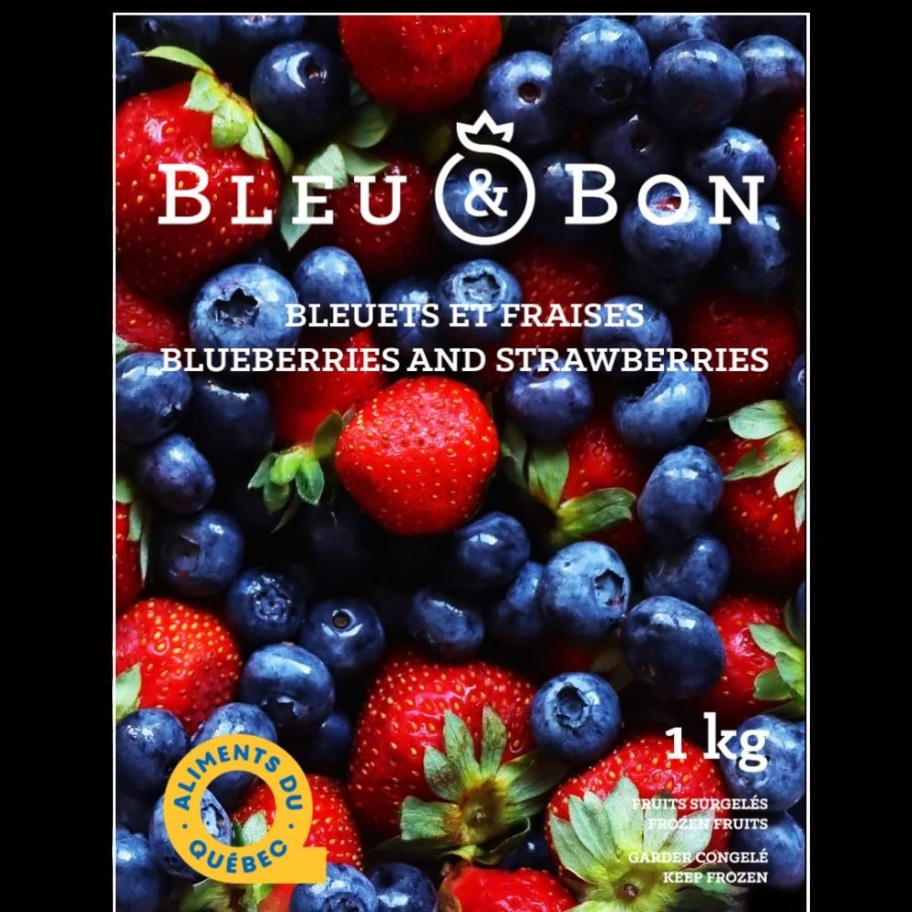 Bleu & Bon Quebec Wild Blueberries And Strawberries, 1 Kg - 5 Per Case