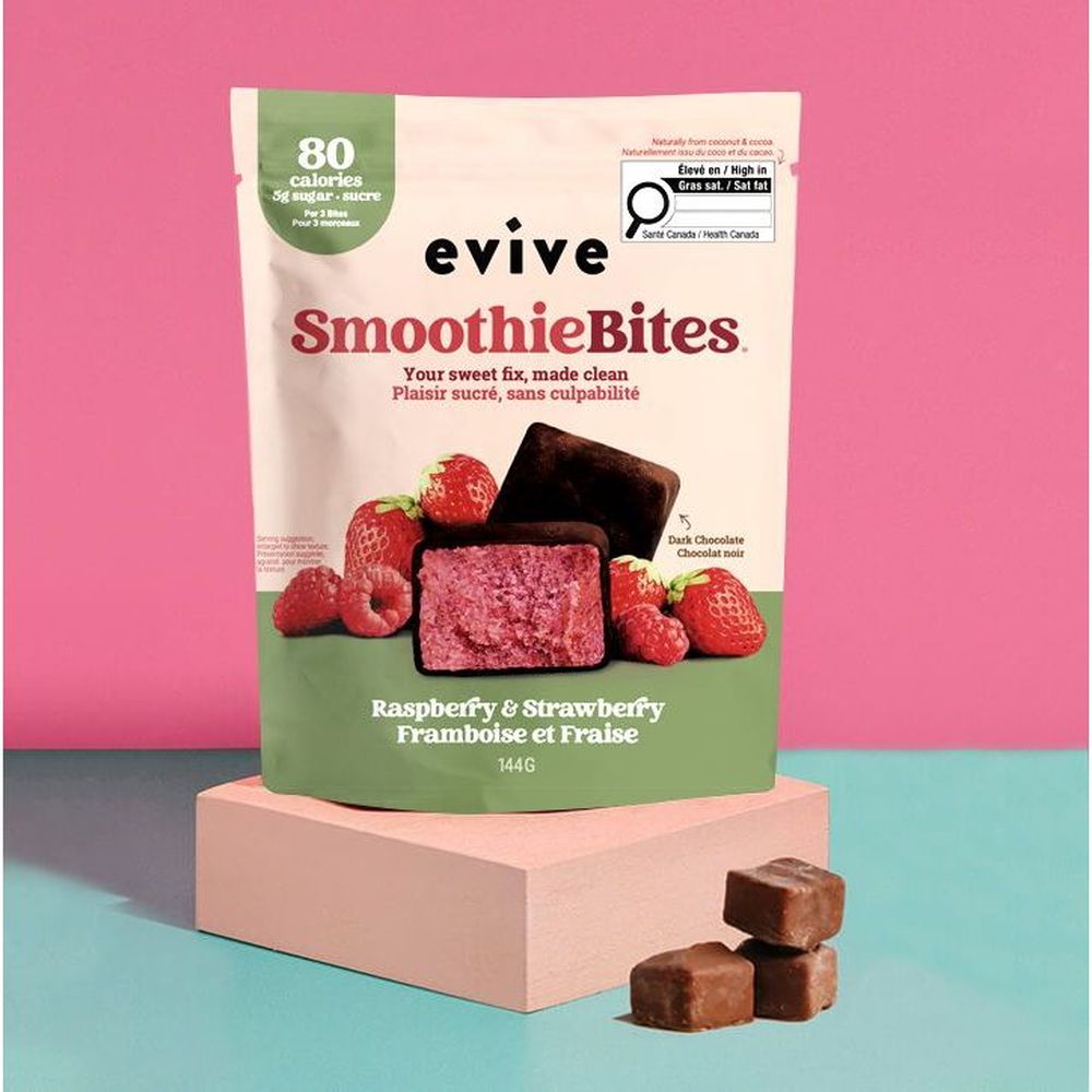 Evive Strawberry Raspberry And Dragonfruit Smoothie Bites, 0.144 Kg -- 6 Per Case