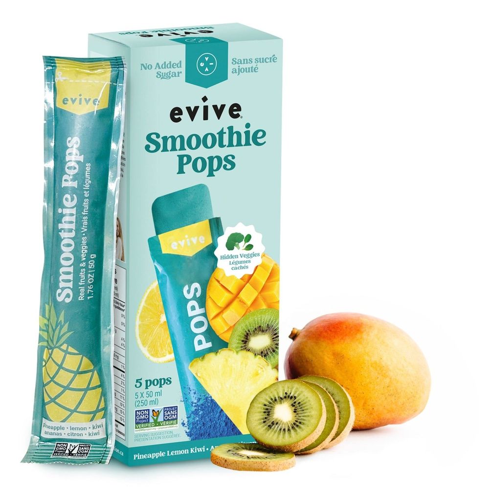 Evive Pineapple Lemon Kiwi Smoothie Pops, 250 Ml -- 8 Per Case