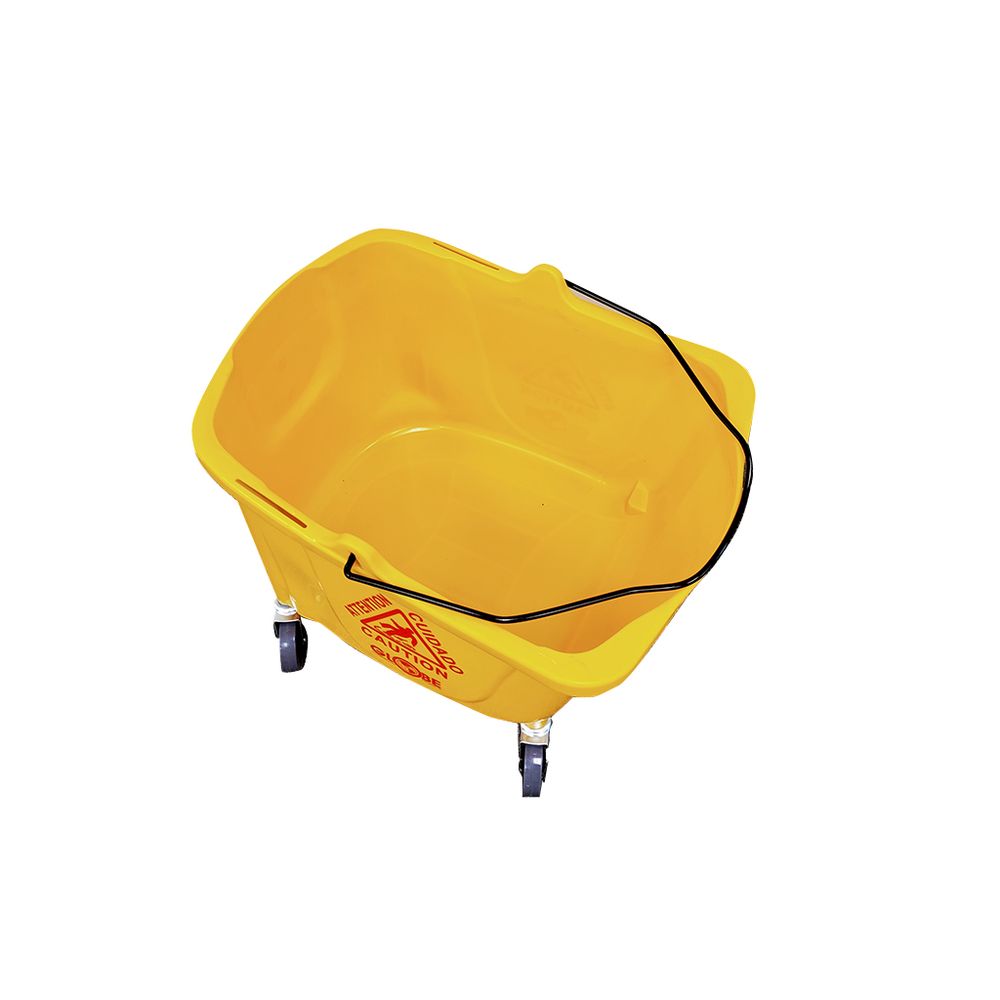 Globe Yellow Sidepress Buckets And Wringers, 35 Qt Capacity