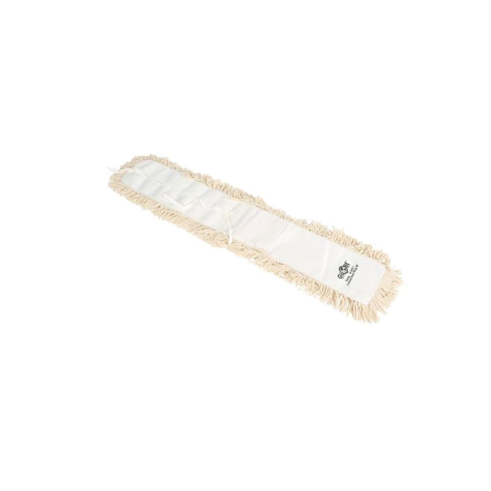 Globe White Cotton Tie-on Dust Mop Head, 24 X 5 In -- 12 Per Case