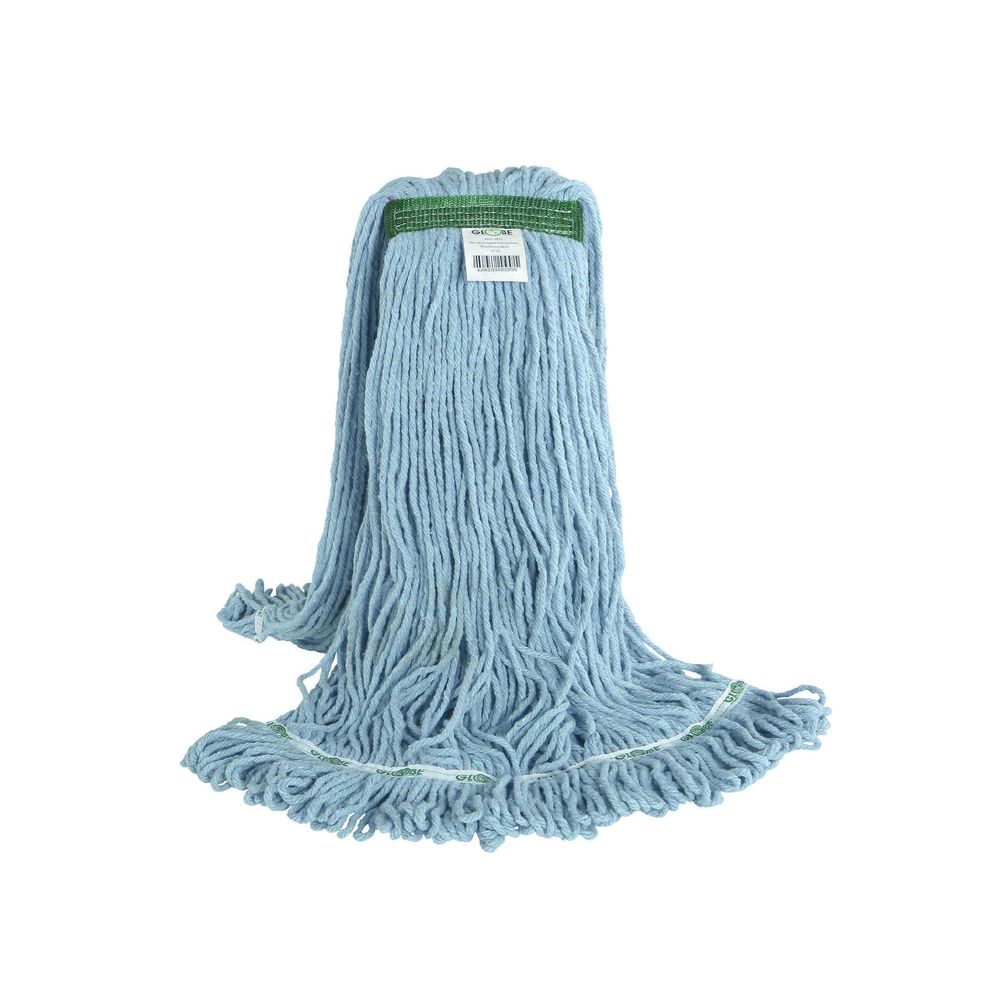 Globe Syn-pro Wet Blue Synthetic Narrow Band Looped End Mop, 32 Oz Capacity -- 12 Per Case