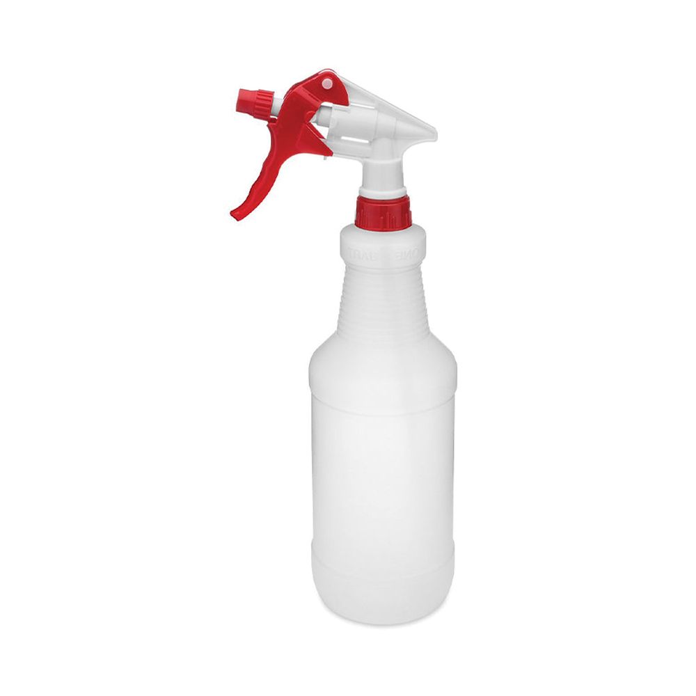 Globe White And Red Polypropylene Sprayer Set Bottles With Graduations - 8 In Tube, 24 Oz Capacity -- 12 Per Case