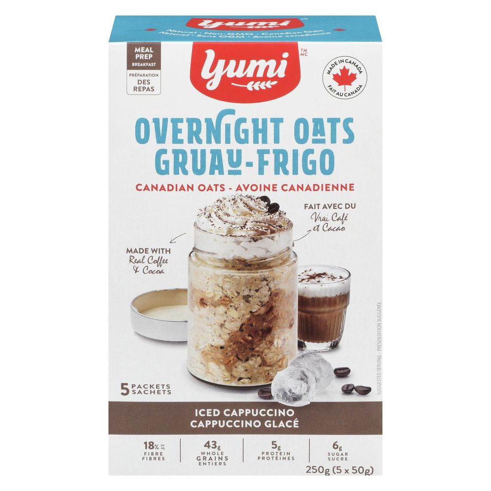 Yumi Iced Cappuccino Overnight Oats, 250 G -- 6 Per Case