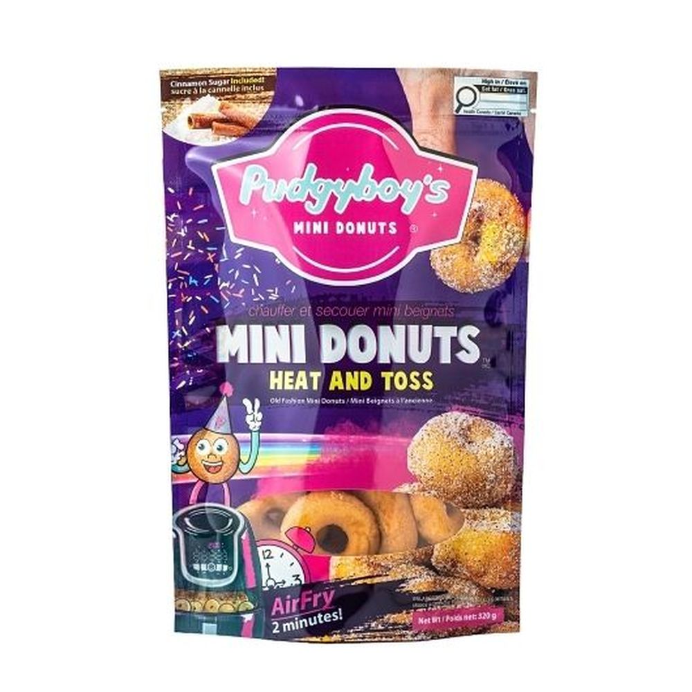 Pudgyboy's Mini-beignets À La Cannelle Et Au Sucre, Prêts À Réchauffer, 320 G – 15 Par Boîte