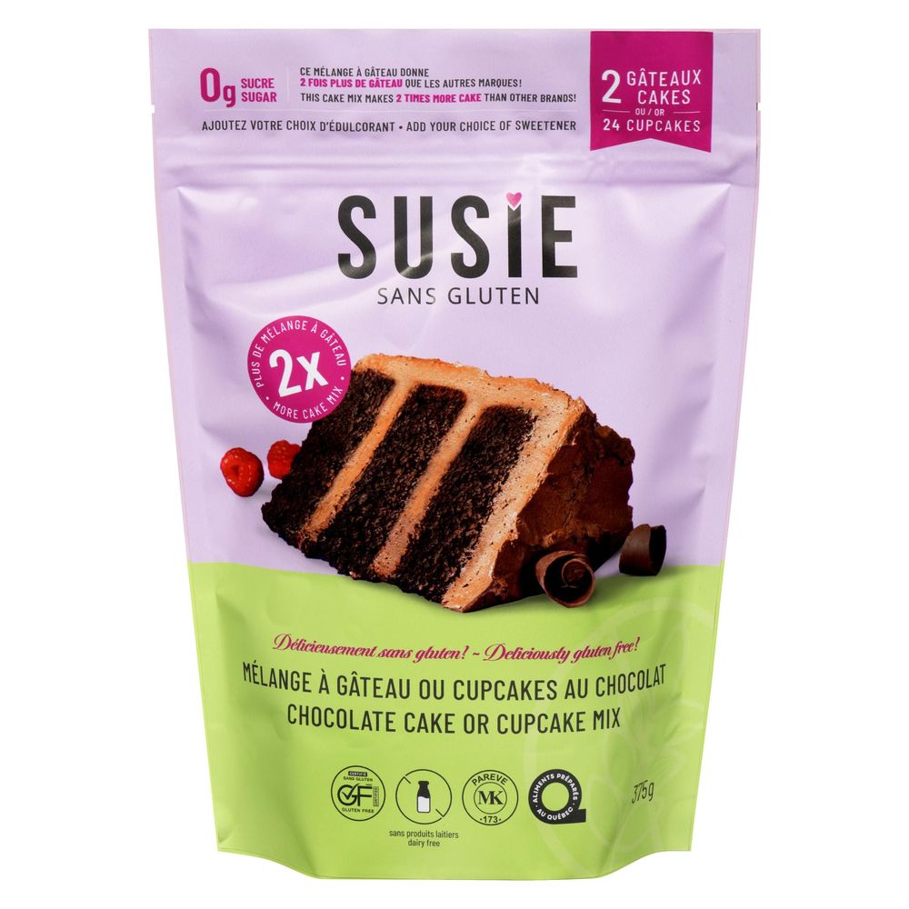 Susie Gluten Free Chocolate Cake Mix, 375 G -- 6 Per Case
