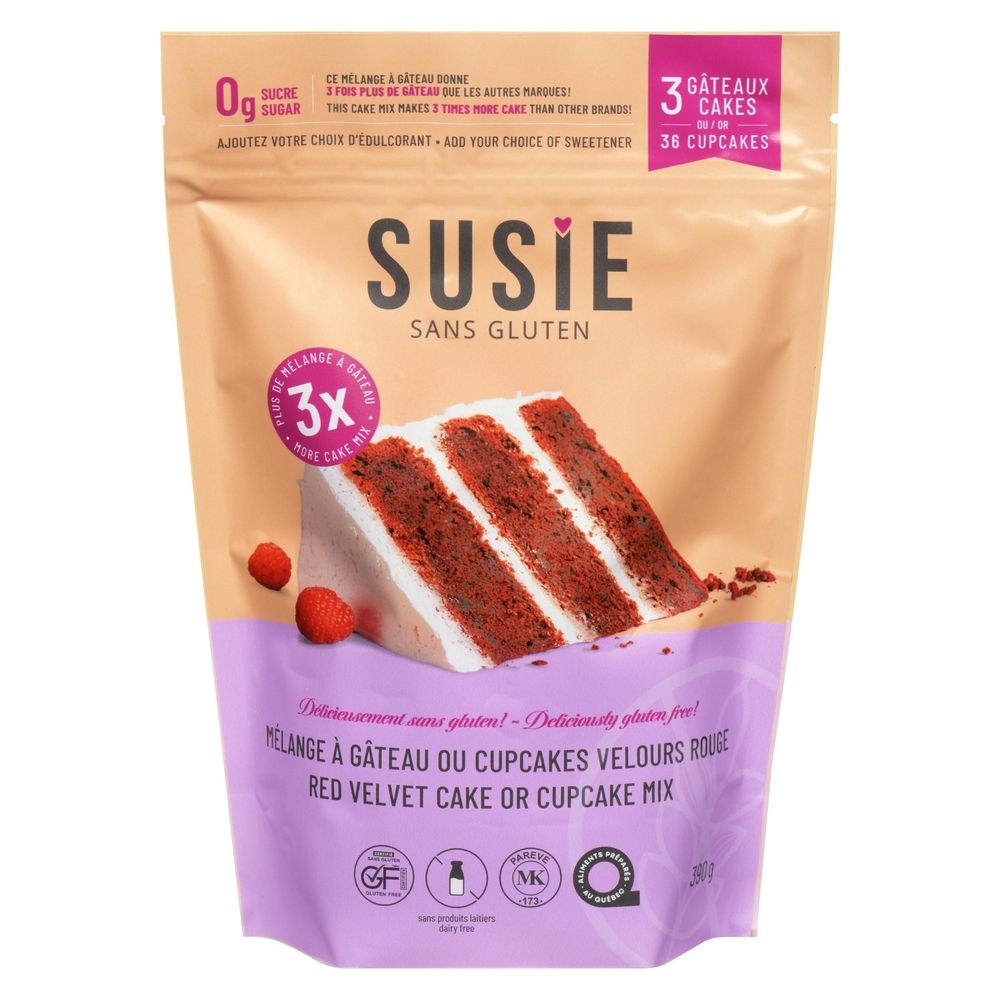 Susie Gluten Free Red Velvet Cake Mix, 390 G -- 6 Per Case
