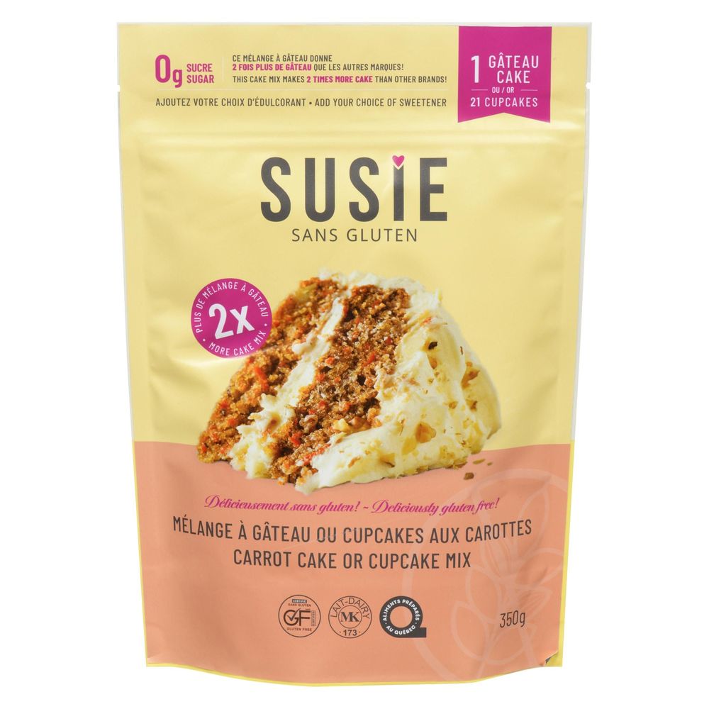 Susie Gluten Free Carrot Cake Mix, 350 G -- 6 Per Case