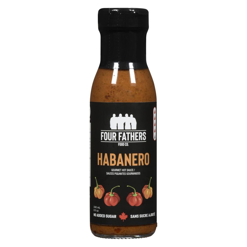 Four Fathers Food Co. Habanero Hot Sauce, 240 Ml -- 12 Per Case