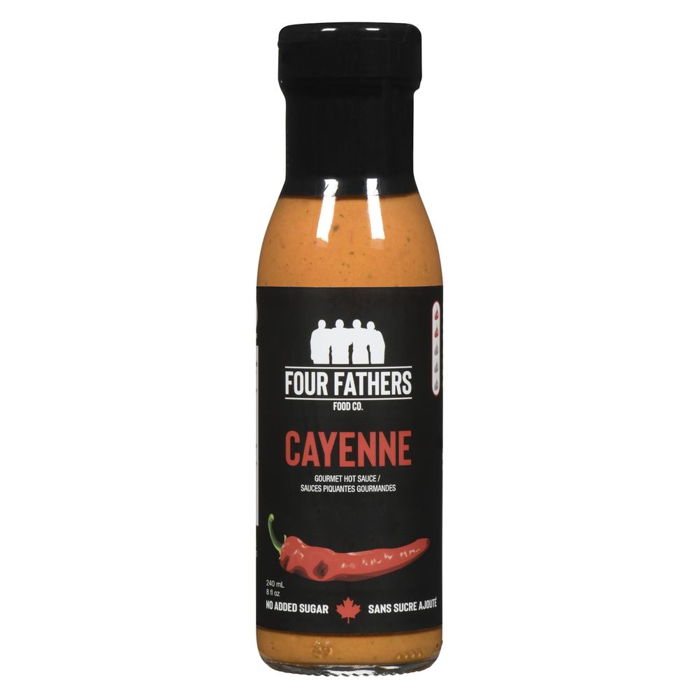 Four Fathers Food Co. Cayenne Hot Sauce, 240 Ml -- 12 Per Case