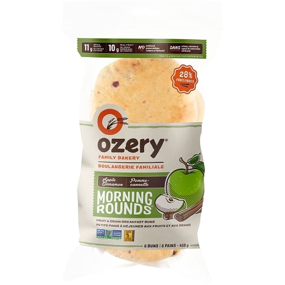 Ozery Bakery Biscuits Ronds Pomme-cannelle Du Matin, 450 G – 6 Par Boîte