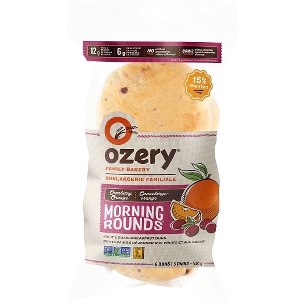 Ozery Bakery Biscuits Ronds Aux Canneberges Et À L'orange, 450 G – 6 Par Boîte
