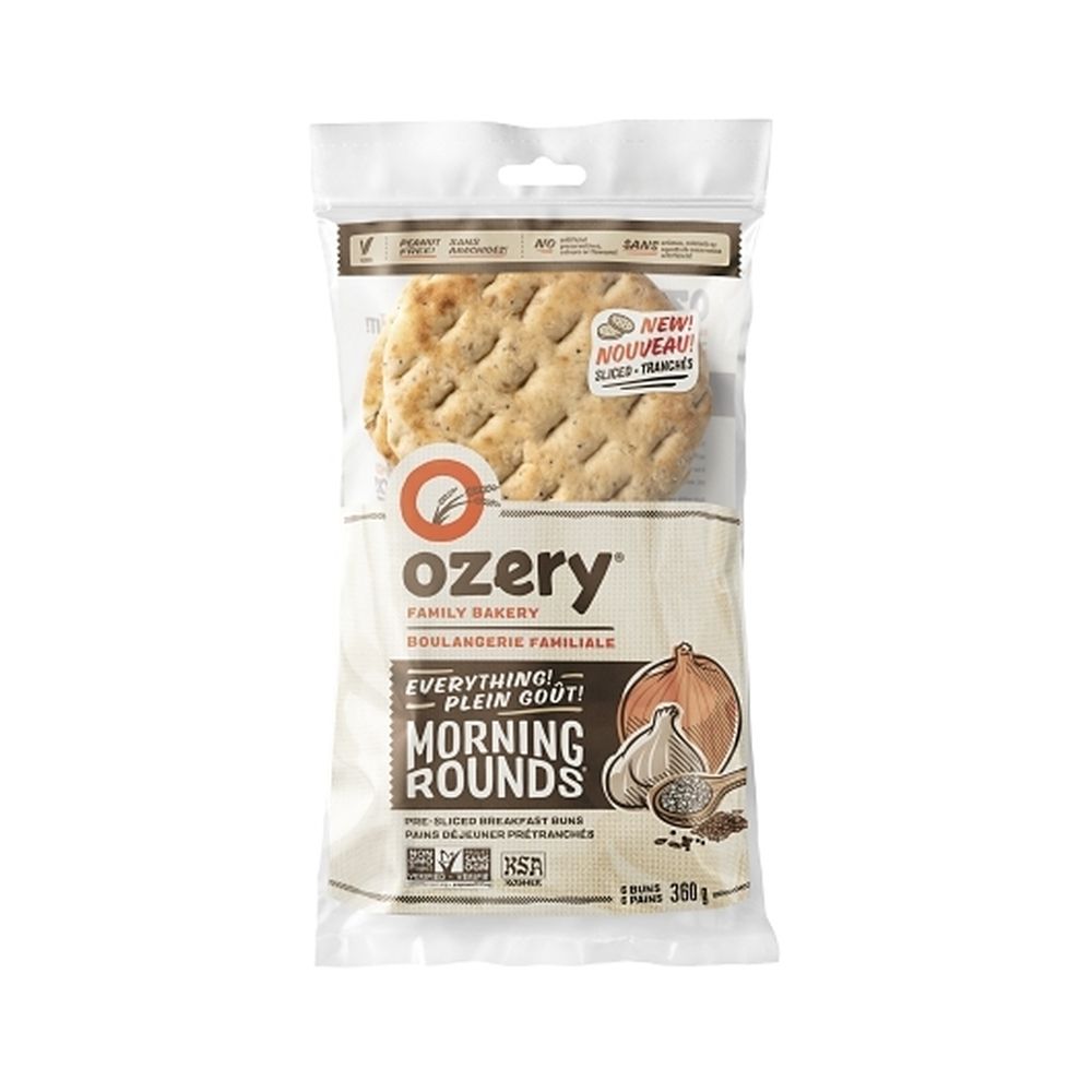 Ozery Bakery Boules De Céréales Everything Morning Rounds, 360 G – 6 Par Boîte