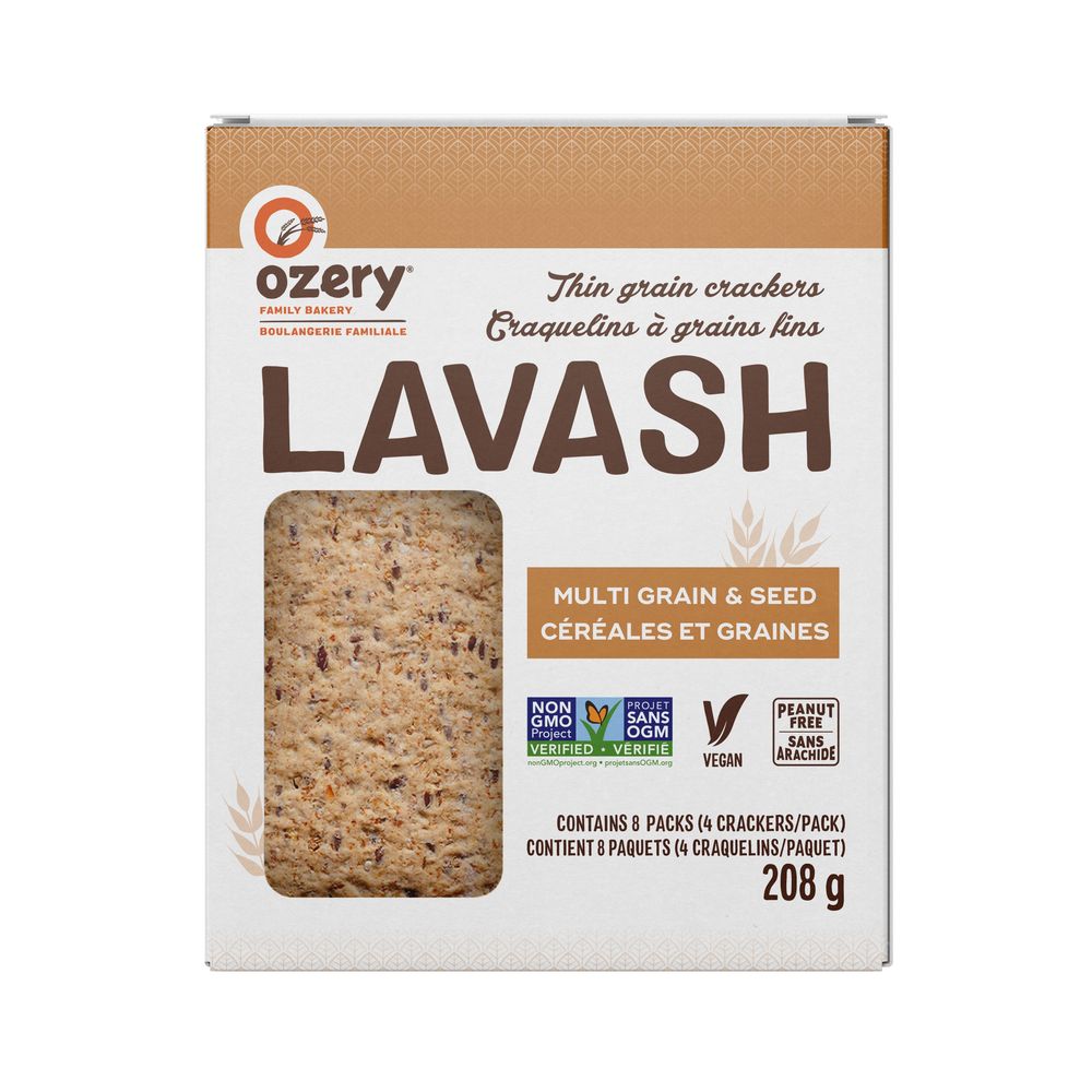 Ozery Bakery Multi Grain And Seeds Lavash Crackers, 4 Count -- 120 Per Case