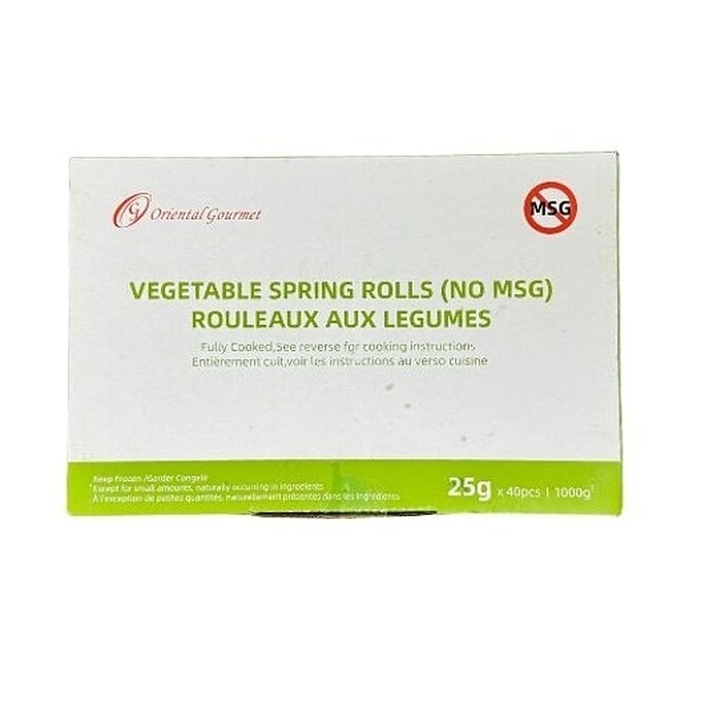 King's Pastry No Msg Vegetable Spring Rolls, 40 Count -- 10 Per Case