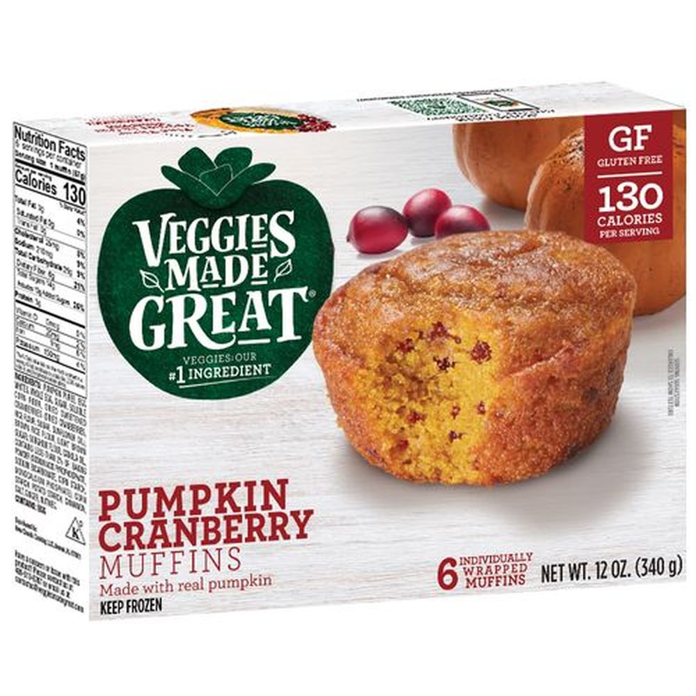 Veggies Made Great Pumpkin Cranberry Muffin, 340 G -- 8 Per Case