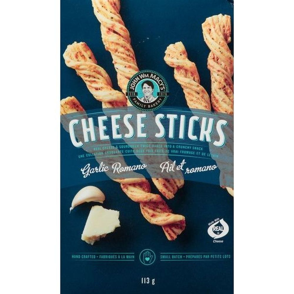 John Wm. Macy's Bâtonnets De Fromage Romano À L'ail, 113 G -- 6 Par Boîte