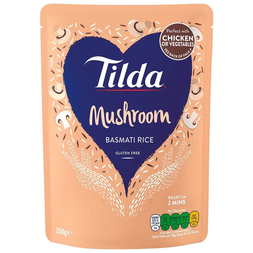 Tilda Mushroom Basmati Rice, 250 G -- 6 Per Case