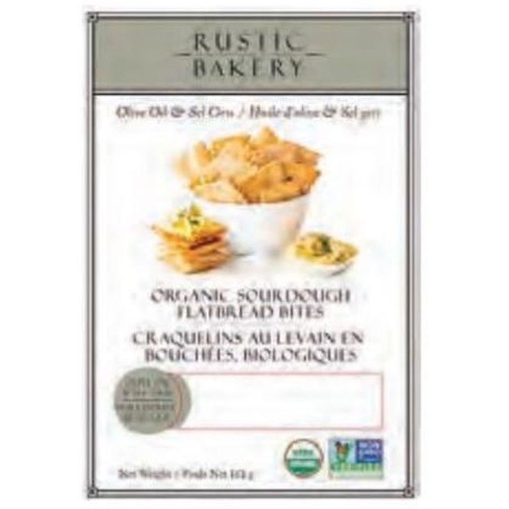 Rustic Bakery Bouchées De Pain Plat Au Levain Biologique, 112 G – 12 Par Caisse