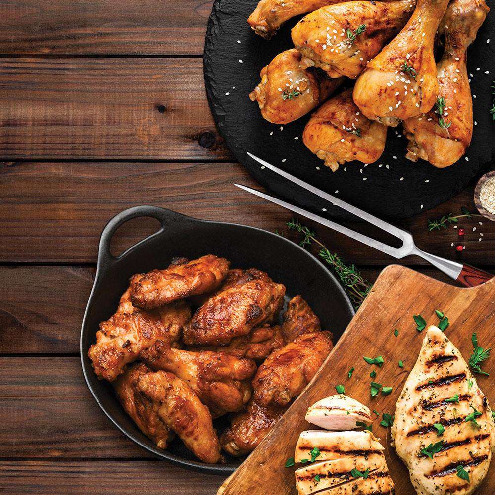 Menu Ailes De Poulet Bbq Cuites, Piquantes Et Épicées, 4 Kg