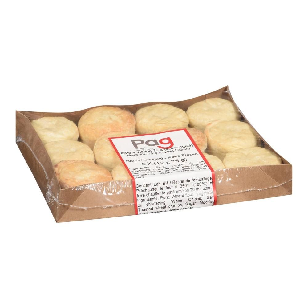 Pag 2.5 Inch Cooked Meat Pie, 75 G - 60 Per Case