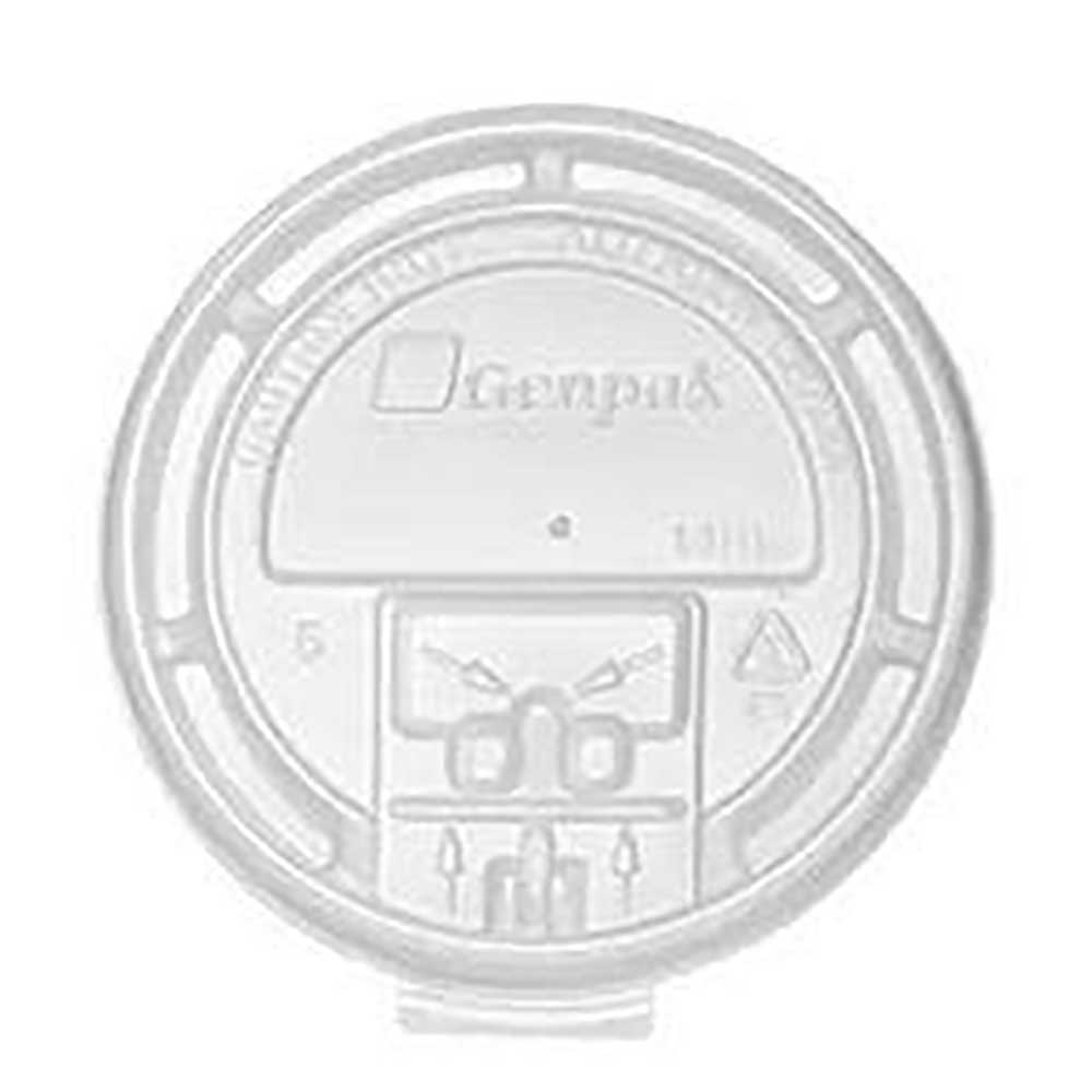 Genpak White Hips Hot Drink Flat Lid For 10/12/16/20 Oz Cup -- 1000 Per Case