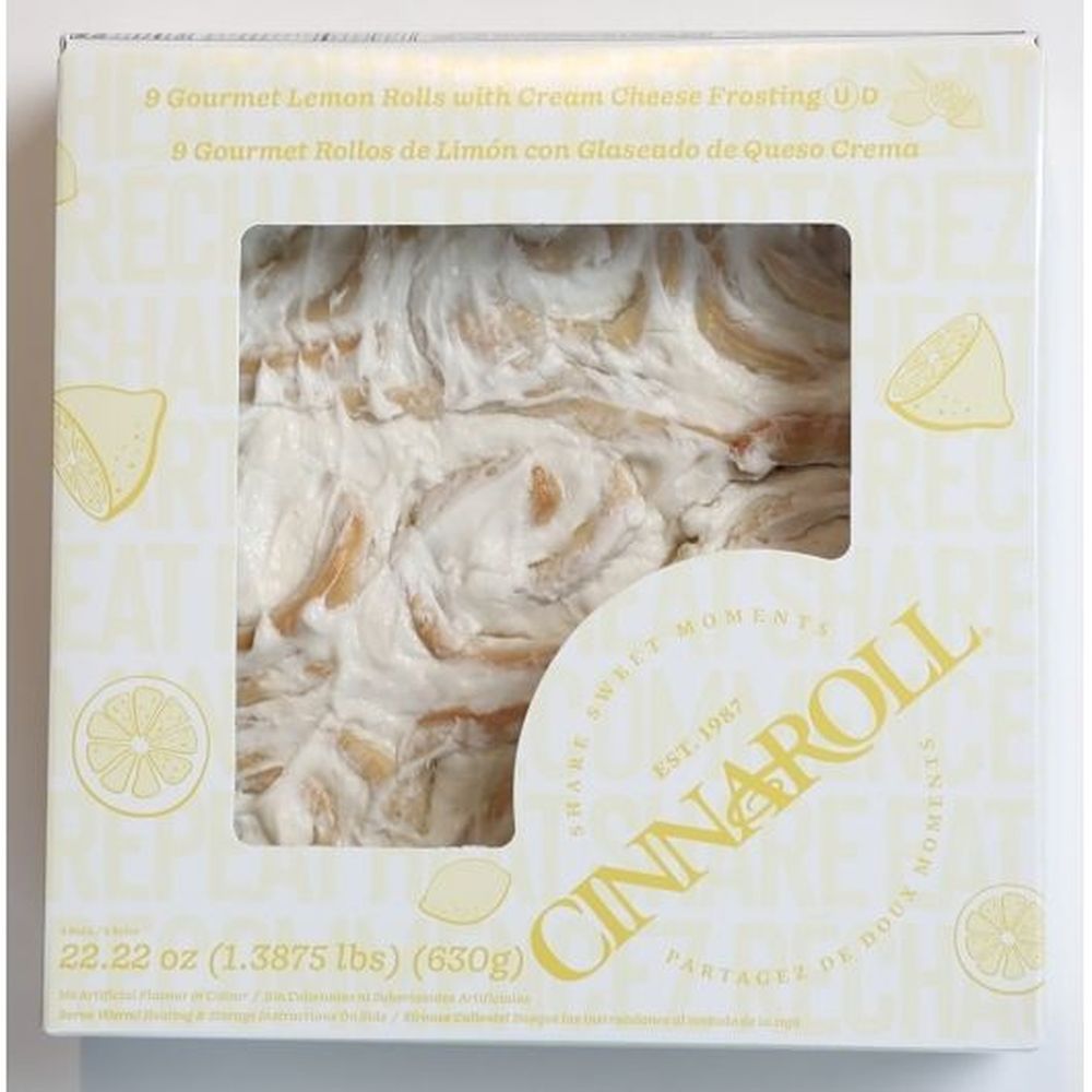 Cinnaroll Cream Cheese Frosted Lemon Rolls, 630 G -- 14 Per Case