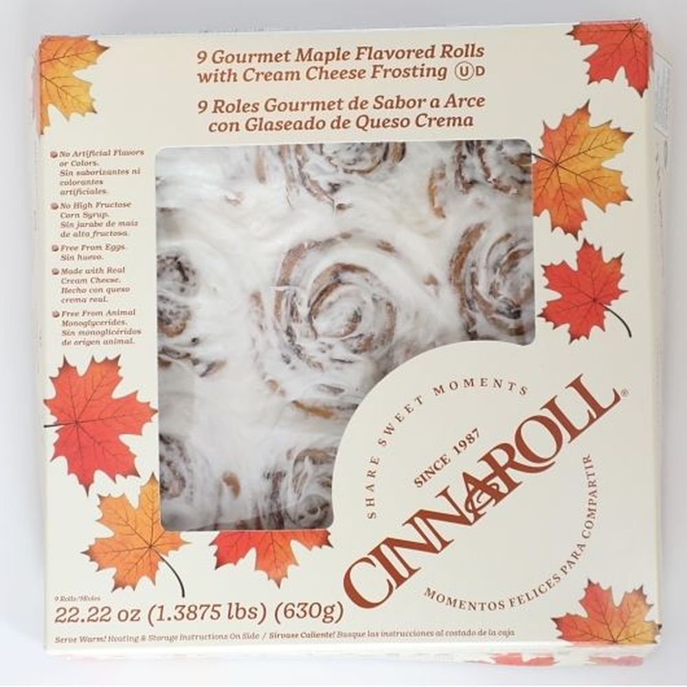 Cinnaroll Frosted Cream Cheese Maple Rolls, 630 G -- 14 Per Case