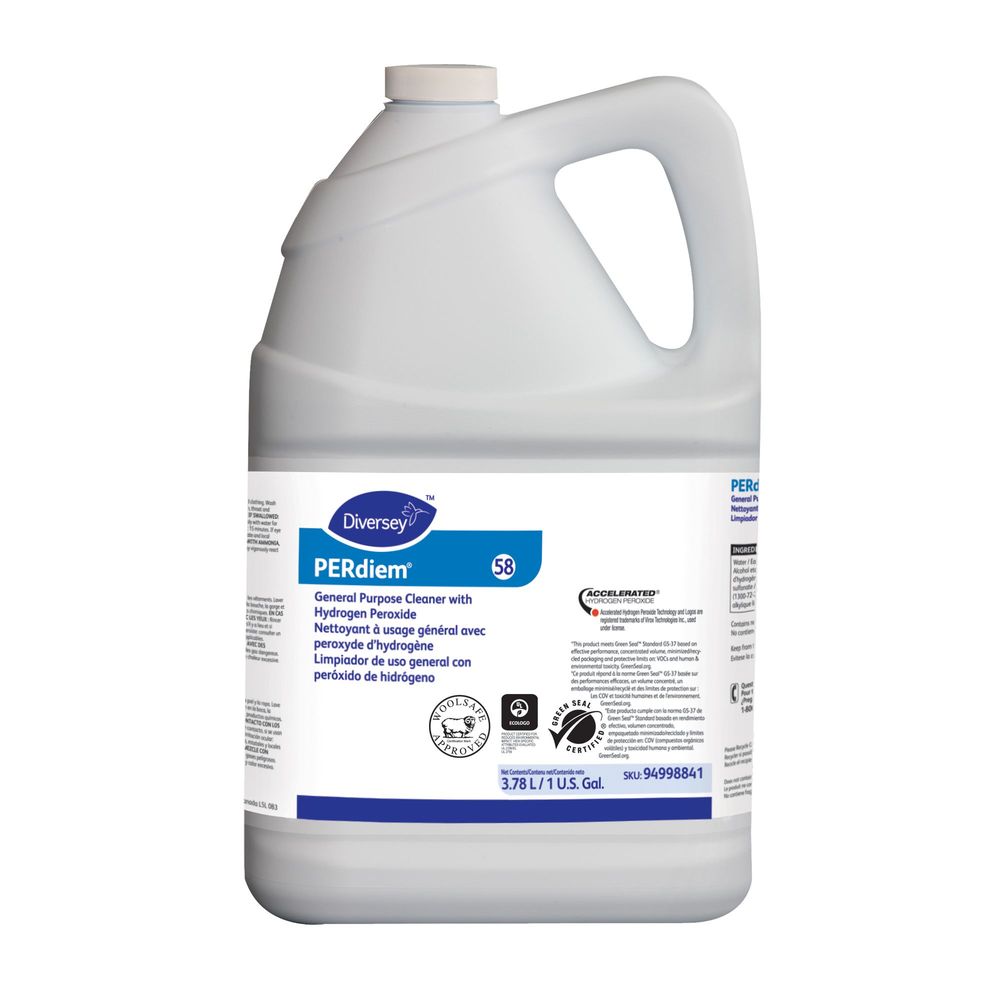 Diversey Nettoyant Multi-usages Perdiem À Base De Peroxyde D'hydrogène, 5 Gallons (19 L) – 4 Par Carton